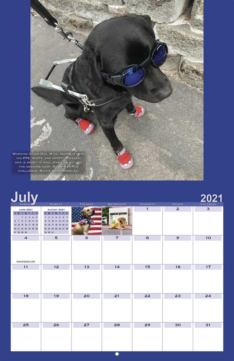 Guide Dogs of America Pawsitivity 2021 Calendar