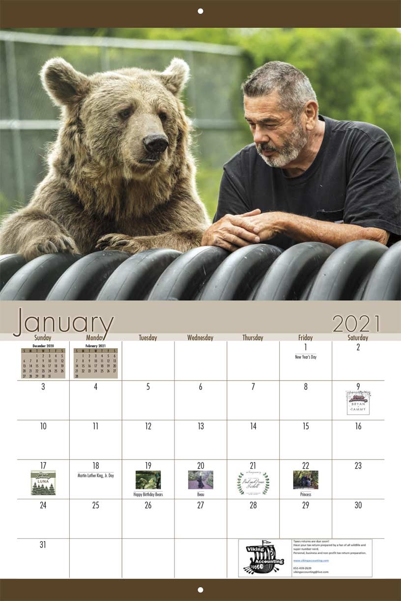 Orphaned Wildlife Center 2021 Calendar Fundraising