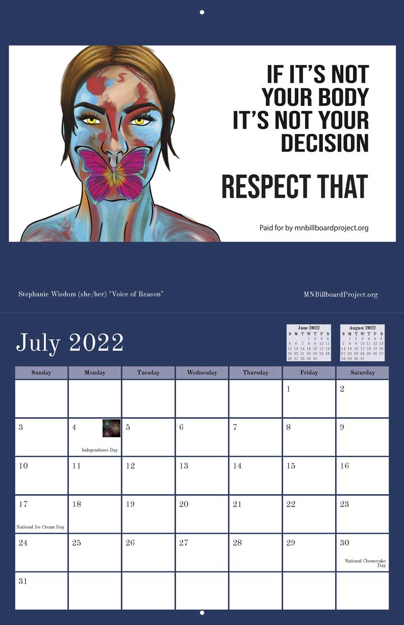 MN Billboard Project 2022 Calendar Fundraising