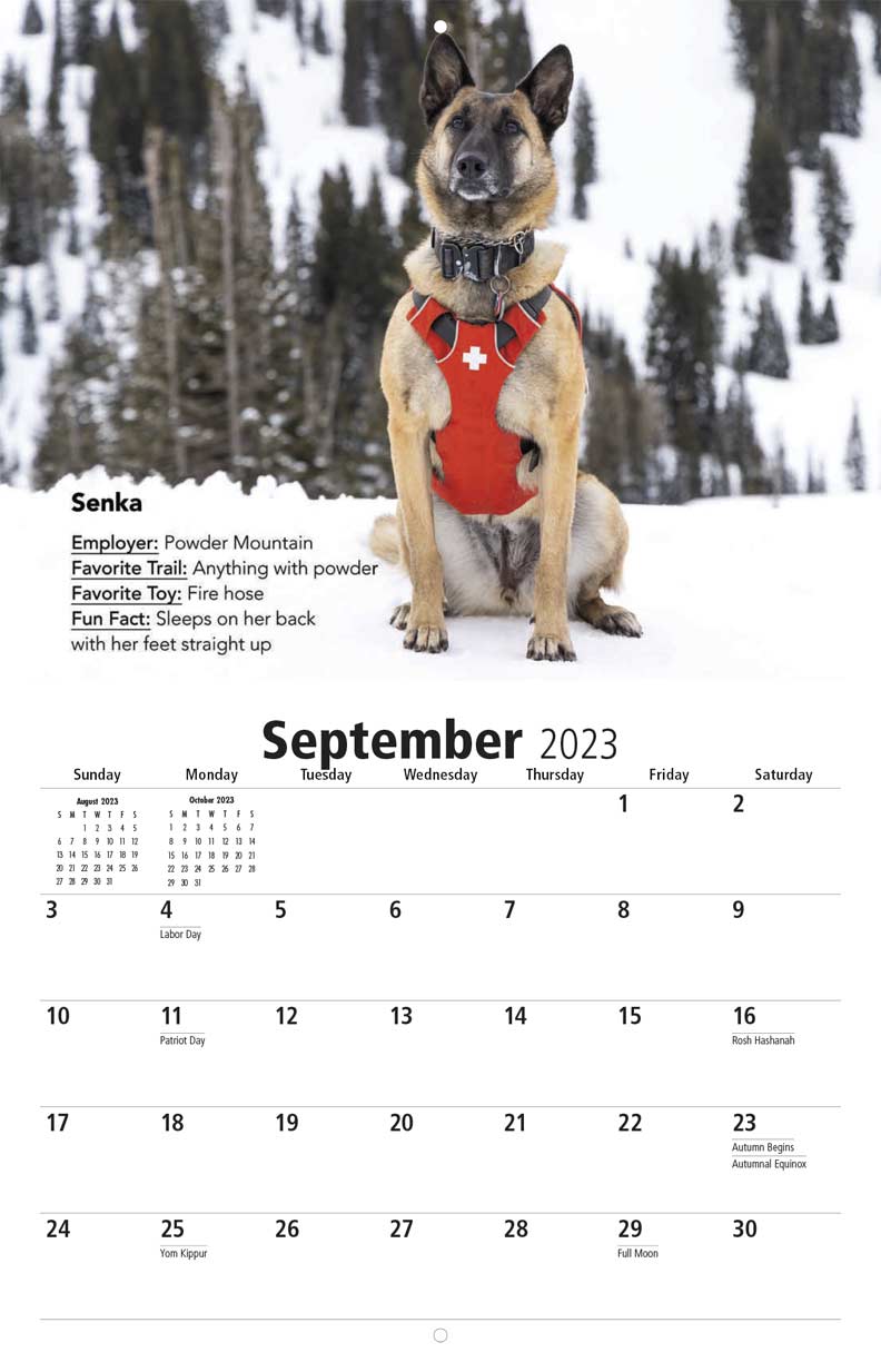 Wasatch Backcountry Rescue 2023 Calendar Fundraising