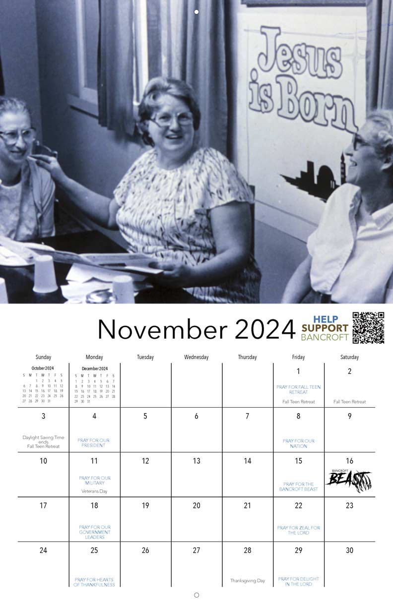 Bancroft Gospel Ministry 2024 Calendar Yearbox Calendars