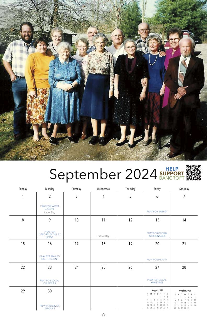 Bancroft Gospel Ministry 2024 Calendar Yearbox Calendars